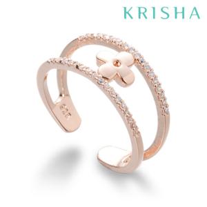 [크리샤]클로버 라인 실버 반지_KSR0146