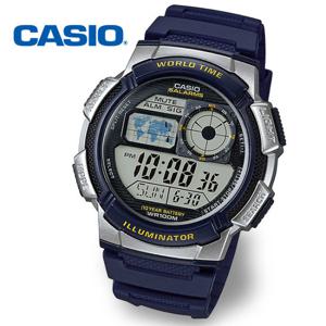 [정품] CASIO 카시오 AE-1000W-2A 월드타임 전자 군인시계