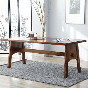 베스트리빙 쉐라톤 우드슬랩 고무나무 원목 6인 식탁 테이블/식탁 단품