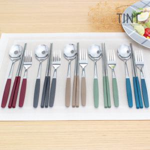 [마호커트러리]틴트 성인용 기본 3종세트(숟가락+젓가락+포크)