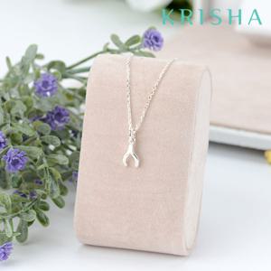 [크리샤]위시본 실버 목걸이_KSN0063