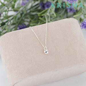 [크리샤]미니 볼 실버 목걸이_KSN0065