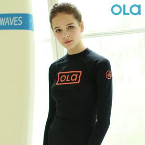 [OLA]올라 여성 블랙 래쉬가드 P00000BK 서핑/수영복/비치웨어