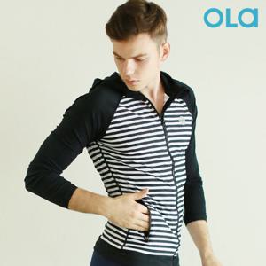 [OLA]올라 남성 스트라이프 후드 집업 P00000BO 서핑웨어/수영복