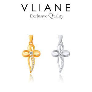 [브리앙] 18K 리본 크로스 팬던트 (펜던트,메달,십자가)