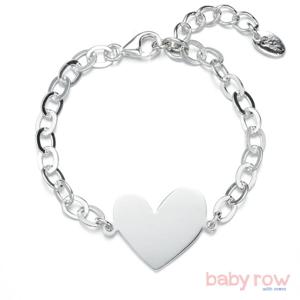 [베이비로우]하트 실버 미아방지 팔찌_RSB0005