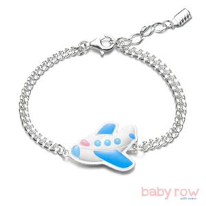 [베이비로우]블루 비행기 실버 미아방지 팔찌_RSB0033