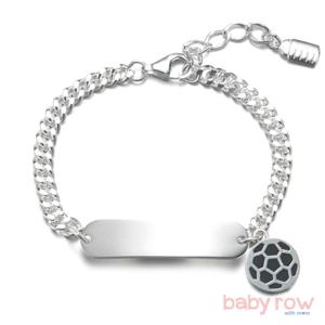 [베이비로우]축구공 스틱 실버 미아방지 팔찌_RSB0018