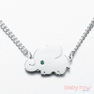[베이비로우]코끼리 실버 미아방지 목걸이_RSN0022