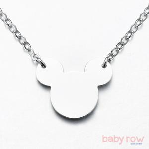 [베이비로우]곰돌이 실버 미아방지 목걸이_RSN0006