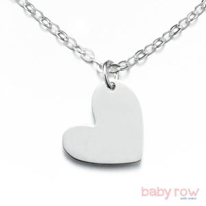 [베이비로우]하트 실버 미아방지 목걸이_RSN0005
