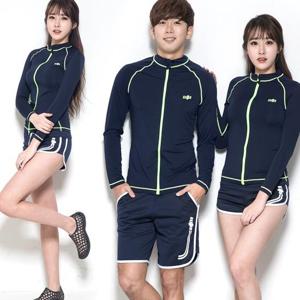 [이라인]이라인집업 네이비/커플래쉬가드/비치웨어/집업래쉬가드