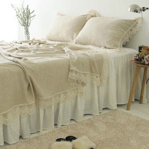 줄리 레이스 여름이불-오트밀(Q 베개세트)