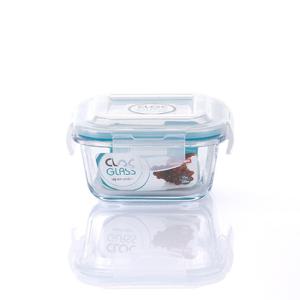 네오플램 클락글라스(내열유리) 밀폐용기 정사각 320ml
