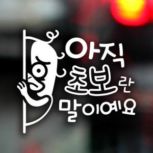 힝 초보란 말이예요 덕구 / 자동차스티커 초보운전 반사시트지
