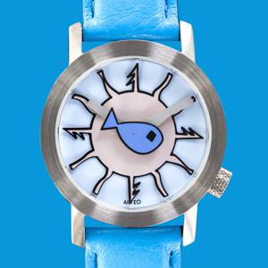 Fish 34mm 자연 스위스무브먼트 쿼츠 손목시계