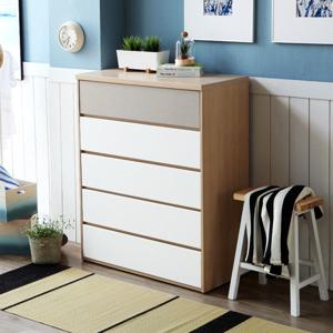 [보루네오 하우스] 아르메 그레이 980 와이드 5단 서랍장