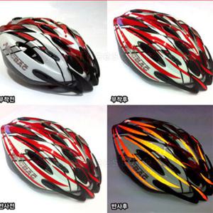 1901 자전거 헬멧 야광 반사 스티커셋트