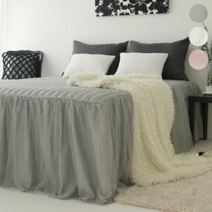 로맨틱 튜튜 베드스커트-그레이,핑크,아이보리(퀸)