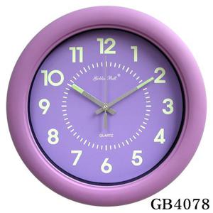 [골든벨시계]GB4078 야광 무소음 벽시계 원색칼라의 이쁜 원형