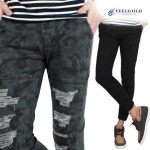 [필골드] HT143n162 빈티지 밴딩 조거 스판청데님팬츠