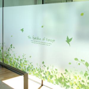 창문시트지유리창시트지/컬러안개L-A숲속의정원02