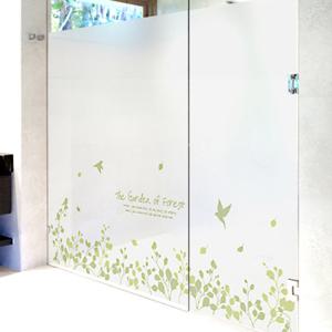 창문시트지유리창시트지/컬러안개L-B숲속의정원01