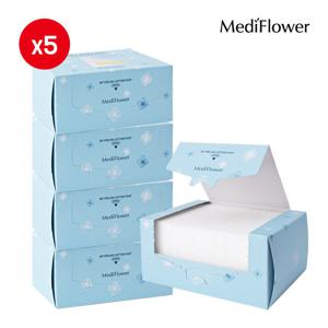 [메디플라워]마이 필링 코튼 퍼프 화장솜 80매x5 /총400매