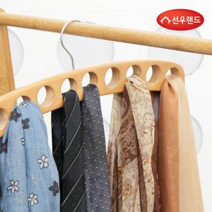 스카프/넥타이 와이드 원목옷걸이 1개