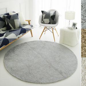 트리플코지 샤기원형러그-그레이.브라운.아이보리(지름 145cm)