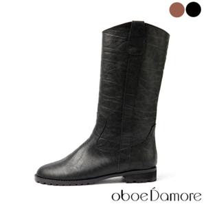 [오보에다모르] 빈티지 워싱 미들부츠(굽2.5cm) OS164MB10198