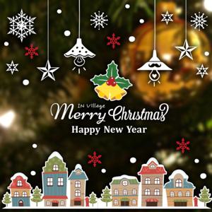 눈꽃 스티커/성탄절의 카페거리 풍경(실사출력+컷팅)