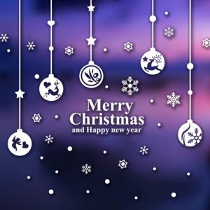 크리스마스 눈꽃 스티커 장식/스노우볼 오너먼트