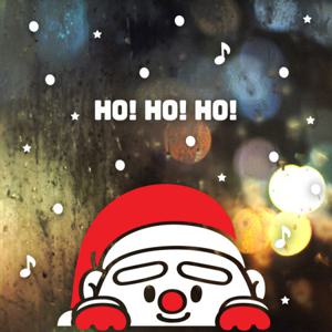 크리스마스 눈꽃 스티커 장식/빼꼼 산타