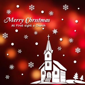 크리스마스 눈꽃 스티커 장식/크리스마스 교회풍경