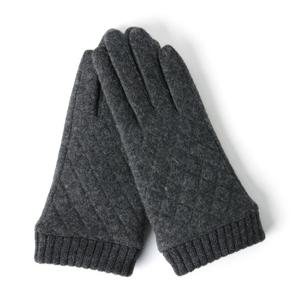 [베네]퀼팅 밴딩 모직 스마트폰 장갑-털안감