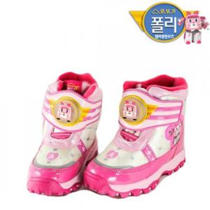 로보카폴리 아동 방한 부츠 엠버 핑크-화이트
