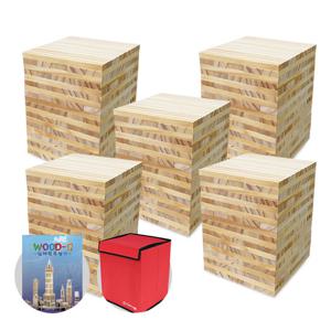 (가베가족)KS1303 큰솔 원목카프라500pcs+예제집+가방