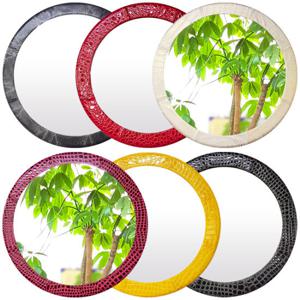 [골든벨] 가죽 빅사이즈 원형 벽거울 60cm 국내제조 (6종)