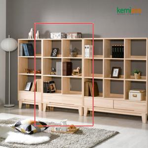 케미에르 편백나무 3단 900 서랍원목책장 KMD-115