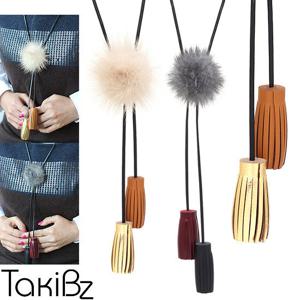 [타키비즈] 벨스트렙 밍크 롱목걸이