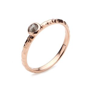 [도로시]14k 베이식 베즐 러프 다이아몬드 반지(1부)