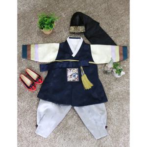 [한설한복] 네이비쾌자 남아한복 H.5510