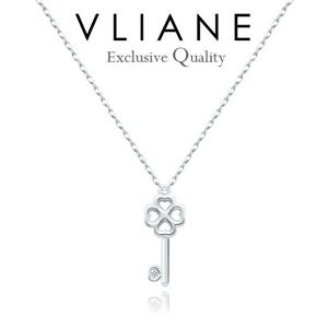 [브리앙] 14K 클로버 열쇠 다이아몬드 목걸이 (금목걸이)