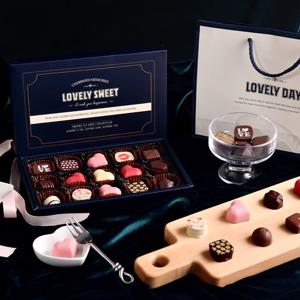 화이트데이 수제 초콜릿 선물 세트 다크 초콜렛_러블리데이 15구