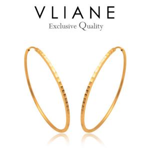 [브리앙] 18K 베이직 컷팅 뱅글 귀걸이 Small (링귀걸이)