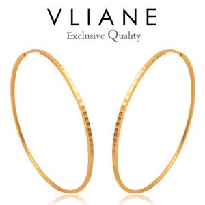 [브리앙] 18K 베이직 컷팅 뱅글 귀걸이 Large (링귀걸이)