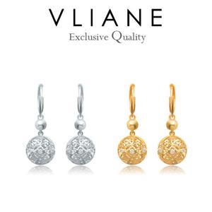 [브리앙] 18K 클러스터 컷팅볼 귀걸이 (금귀걸이,귀고리)