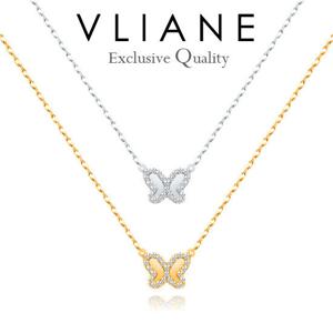 [브리앙] 14K 나비 문양 다이아몬드 목걸이 (금목걸이,선물)