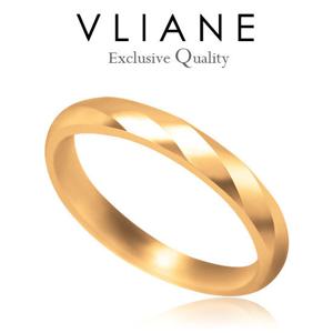 [브리앙] 18K 웨이브 커브드 남자 반지 (금반지,통반지)